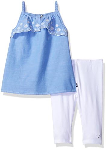 Nautica Baby Girls' Fashion Top with Capri Legging Set