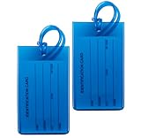 2 Packs Colorful Flexible Travel Luggage Tags for