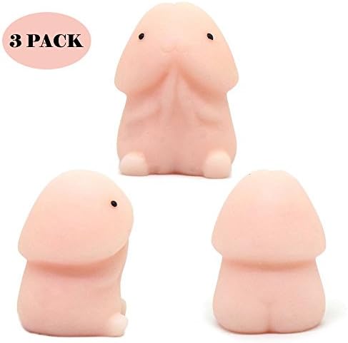 3pcs Novelty Squishy Toys Kawaii Stress Reliever, Super Soft Squeeze Slow Rising Healing Stress Reducer Fun Cute Joke Gift