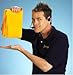 ShamWow Original Super Absorbent Multi-Purpose Cleaning Shammy Chamois Towel Cloth - Holds 10X its Weight in Liquid - Machine Washable - Will Not Scratch (4 Pack, Orange)