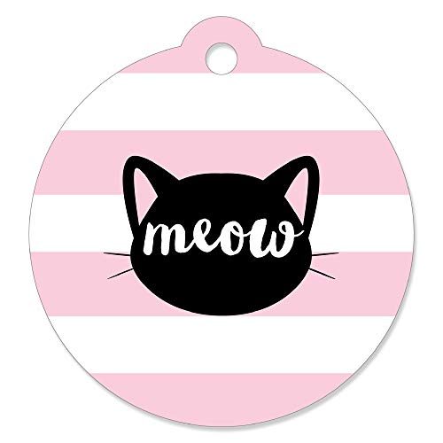 Purr-FECT Kitty Cat - Kitten Meow Baby Shower or Birthday Party Favor Gift Tags (Set of 20)