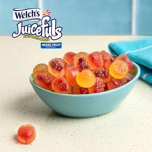 WELCH’S JUICEFULS JUICY FRUIT SNACKS, MIXED FRUIT, FRUIT GUSHERS, SHARING SIZE BAGS, 7 OZ (PACK OF 1)