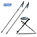 REDCAMP Aluminium Walking Sticks Collapsible,2 Piece 1 Year Warranty,Ultralight Quick Flip Lock Trekking Poles for Hiking (Sky Blue)