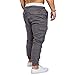 Mens Fashion Joggers Sports Pants - Cotton Cargo Pants Sweatpants Trousers Mens Long Pants Lightgrey