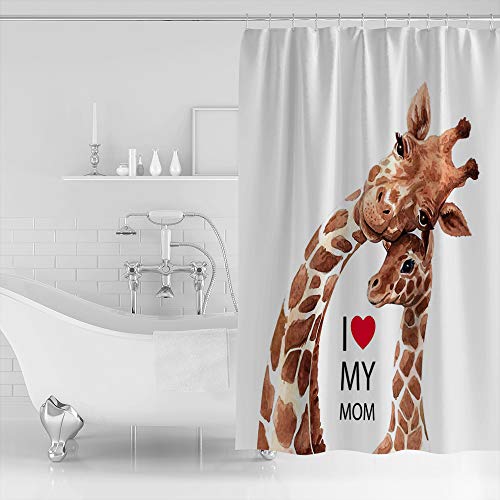 Giraffe Mother & Son Bath Curtain - Image 3