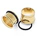8pcs Stainless Steel Single Flare Flesh Tunnel Ear Plugs Expander with Silicone O-Ring 4g(5mm)