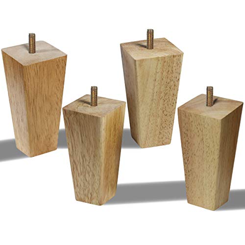 Wood Legs for Furniture Legs Replacement 5 inch LightTone Wood Color
