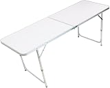 Oypla 6ft Folding Outdoor Work Table Lightweight Aluminium Frame