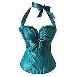 Vacodo Women's Victorian Sweetheart Satin Corset Bustier Basque Top