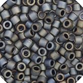 Miyuki Delica 8/0 RD 5.2gms Japanese Seed Beads - Dark Silver Grey AB Matte