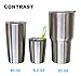 Colorful PoPo Kids Stainless Steel Cup Lovely Small Rambler Tumbler, Double Wall Vacuum Insulated Water Bottle with Lid and Silicone Straw, 8.5 OZ (1, White)