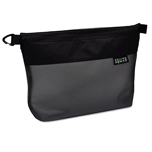 Mesh Zipper Pouch Large Waterproof Pouch, Black Pencil Pouch
