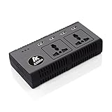 ASSEM 200W Car Power Inverter DC 12V to AC 110V with Dual AC Outlets And 4 USB Ports Car Adapter Charger for Laptop Smartphones PSP and DVs