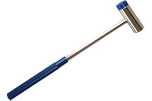 MIKMAYTOO Dual Head Small Hammer, 7 Inches, Plastic Head and Metal Head, Black Plastic Grip, Double face Jewelry Mallet, Mini Hammer for Watch, Tuning, Woodworking, Toys, DIY, Leather, Instruments