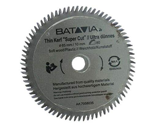Batavia MAXXSAW 85mm 6-Piece Blade Set in Metal Case – Includes General Purpose, Diamond & Super Cut Blades | Compatible with Compact Circular Saws