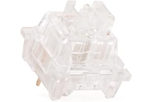 PAKJEL Outemu Custom Switches, 3Pin RGB Silent/Clicky/Linear/Tactile Similar Holy Panda Pre-Lubed Switch for Gaming Mechanical Keyboard (Color : Transparent, Size : 110PCS)