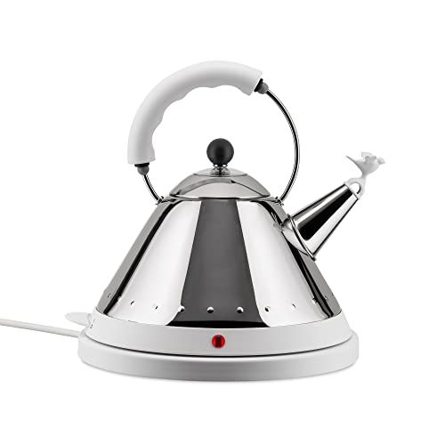 Alessi Mg32 W Bouilloire Électrique Acier Inoxydable Et Résine Thermoplastique Blanc