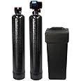 Oceanic Water Systems Whole House Fleck Water Softener + Upflow Carbon Filtration System (9"x48", 32,000 Grain, 1 Cubic Ft)
