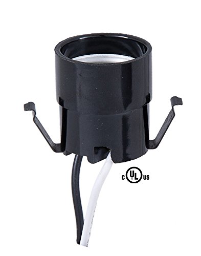B&P Lamp Edison Size Socket with Clip and 12 Inch Lead Wires