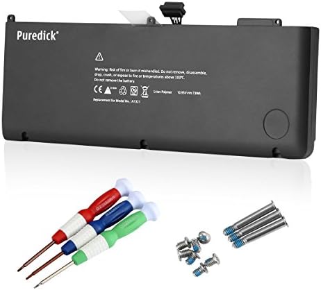 Puredick A1321 Replacement Laptop Battery for Apple Macbook Pro 15" inch A1286 (Only for Mid 2009, Early / Late 2010) - [18 Months Warranty, Li-Polymer, 10.95V/73Wh]