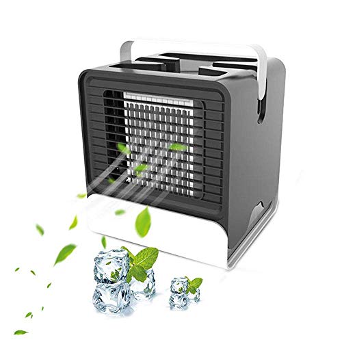 GTESCO New USB Mini Portable Air Conditioner Humidifier Purifier Home Office Desktop Air Cooling Fan Air Cooler Fan for Office Home with Night Light