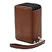 BTSKY PU Leather Colored Pencil Case with Compartments-72 Slots Handy Pencil Bags Large for Watercolor Pencils, Gel Pens and Ordinary Pencils (Brown)