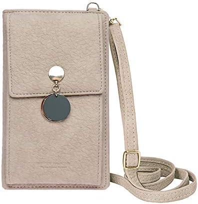 LIDASEN Cell phone wallet Pouch Crossbody Bag compatible with iPhone Xs/XR/X/8 Plus,Samsung S10/S9/S8 mobile | Mini Pouch Girls Case Woman Shoulder Leather Purse Card Shoulder small bag