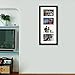 Adeco 4 Openings Decorative Black Wood Wall Hanging Collage Picture Photo Frame with White Mat - Made to Display Four 3.5x5 Photos
