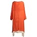 Romacci Women Casual Plus Size Dress Vintage Long Boho Maxi Dress (XXL, Orange)