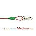 Petest 15ft Tie-Out Cable with Crimp Cover for Medium Dogs Up to 60 Pounds DarkGreen & Orange