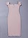 Alice & Elmer Women's Rayon Off Shoulder Knee Length Cocktail Bandage Strapless Midi Bodycon Party Dress