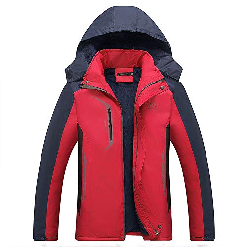 Men's Winter Casual Outdoor Sports Coat Warm Zip-Up Long Cotton Padded Velvet Thickened Outwear