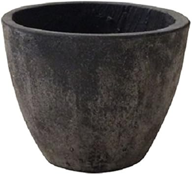 Amazon 軽量コンクリート製植木鉢 フォリオ エッグ ブラックウォッシュ 30cm 鉢 プランターカバー