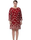 Chicwe Women's Butterfly Printed Cashmere Touch Plus Size Dress US12-28