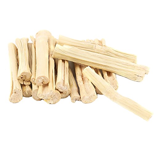 Bwogue 300g Pet Snacks Sweet Bamboo Chew Toy for Squirrel Rabbits Guinea Pigs Chinchilla Hamster (About 10-14 Sticks)