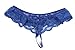 JuicyRose Women's Sexy Lingerie Lace Sleepwear Halter Babydoll V-String Miniskirt (US XL=Tag XXL, Blue)