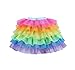 Rainbow Tutu Skirt for Women Unicorn Skirts Colorful Tulle Tiered Dancing Petticoat for Party, Halloween, Ballarina