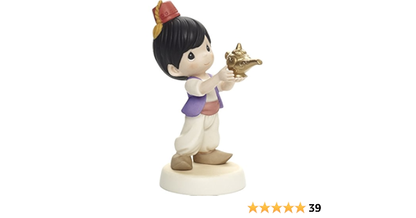 Amazon Com Precious Moments Disney Showcase Aladdin Figurine You Re My Favorite Wish Porcelain 居家與廚房