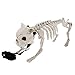 Halloween Haunters Skeleton Dog with Leash Prop Decoration - Menacing Vicious Skull Face Pet Bull Doggy, Barking Look - Cemetery, Haunted House, Entryway Party Display