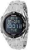 Pulsar Men's PQ2001 Silver-Tone Digital Stainless Steel Watch with Link Bracelet