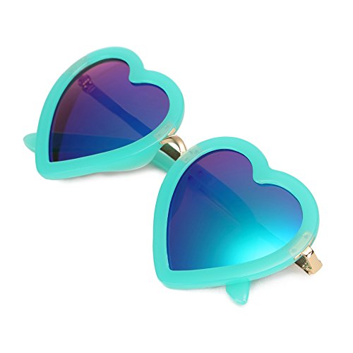 Mibasies Kids Polarized Heart Shaped Sunglasses for Toddler Girls Age 3