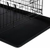 Cardys Medium Dog Crate 30 Inch Dual Doors Folding Metal Frame Easy Clean Tray view 5