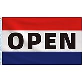 Yerchic Open Flag Business Sign Banner 3x5ft Polyester Flag with Brass Grommets For Garage Store