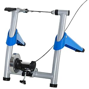 HOMCOM Indoor Bicycle Trainer Workout Stand Steel Frame 8 Level Magnetic Resistance Home Exercise Training for 650C…