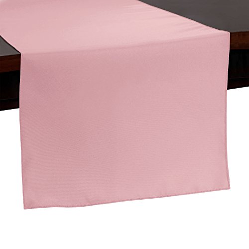 Click Here to See More Images Ultimate Textile (10 Pack) 14 x 90-Inch Polyester Table Runner - for Wedding, Restaurant or Banquet use, Light Pink