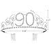 BABEYOND Crystal Birthday Tiara Crown Princess Birthday Crown Hair Accessories Happy 90th Birthday Crown Tiara for Women (90 Birth)