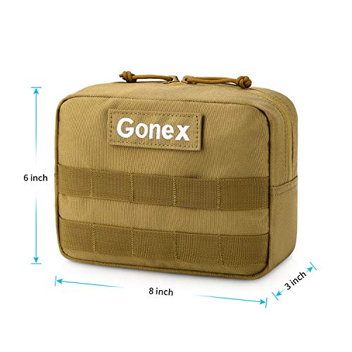 Gonex Tactical Molle Horizontal Admin Pouch, Medical EDC EMT Utility Tool Bag YKK Zippers Shell