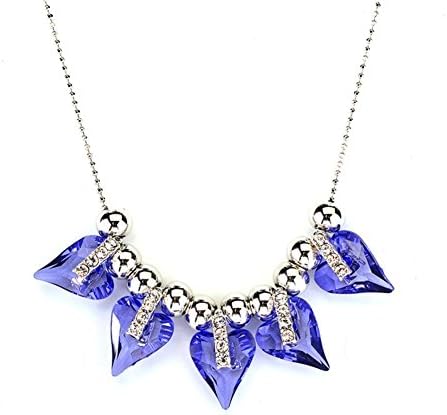 LYVD NL-02123 Fashionable Crystal Simple Heart-Shaped Women Necklace