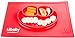 Placemat and Plate Suction Silicone by Lilbaby (Smiley Face, Red)