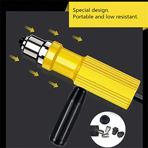 Electric Rivet Nut Setting Gun Pulison Electric Rivet Nut Cordless Riveting Drill Adaptor Riveting Tool Insert Nut Tool